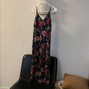 Old Navy | Floral Navy V-neck Dress